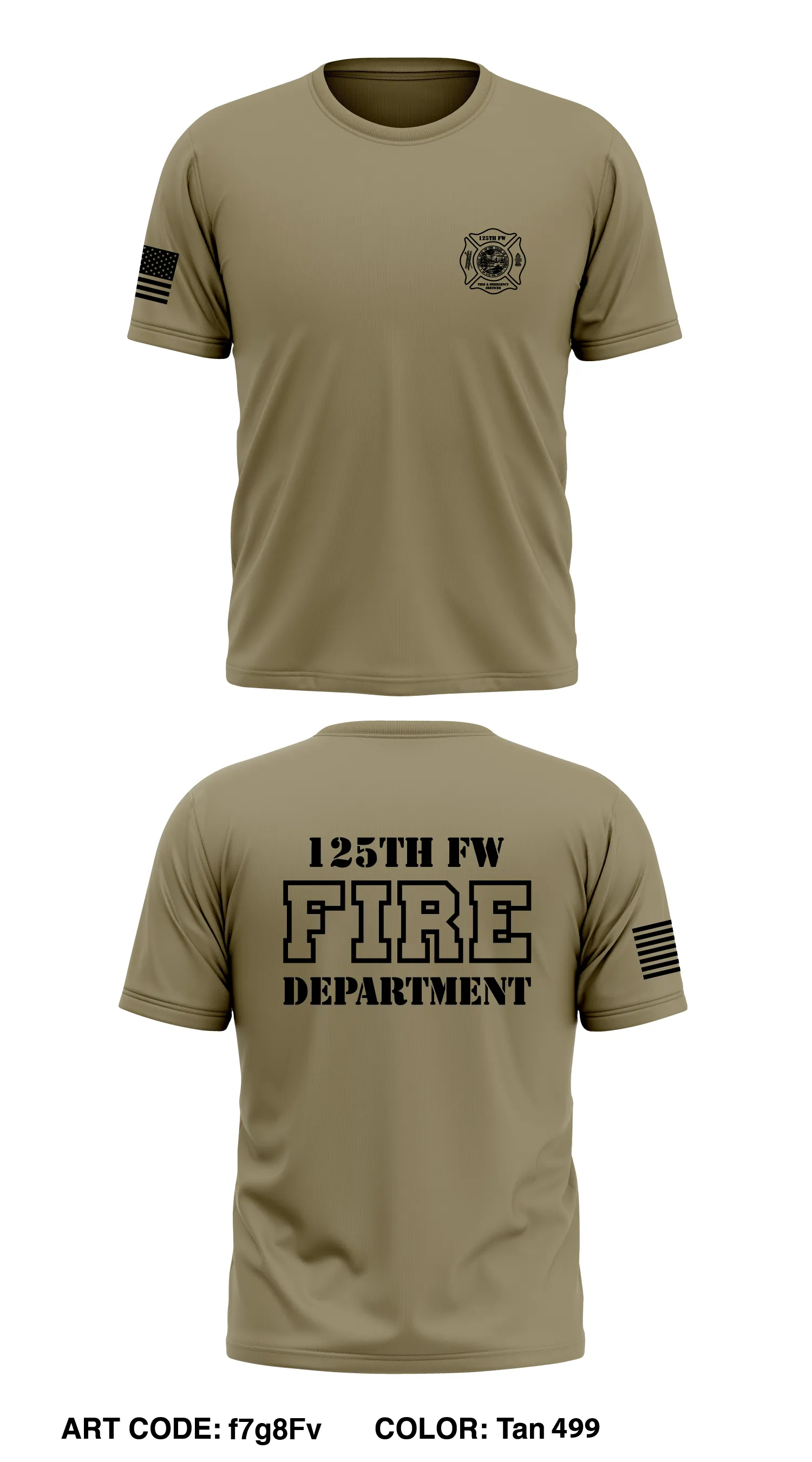 125th Fire & Emergency Services  Store 1 Core Men's SS Performance Tee - f7g8Fv