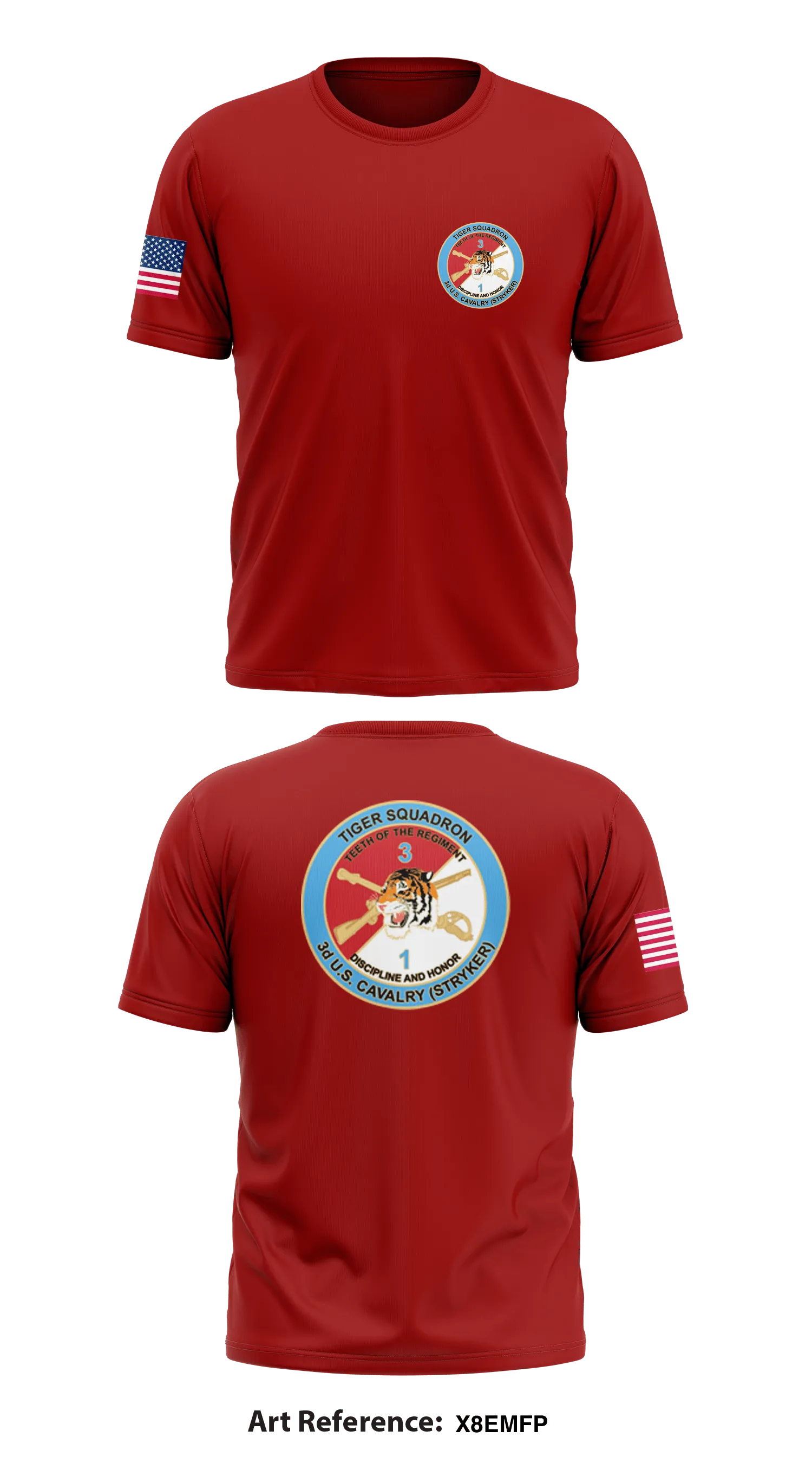 1st Squadron (Tiger), 3rd Cavalry Regiment Store 1 Core Men's SS Performance Tee - X8EMfpz