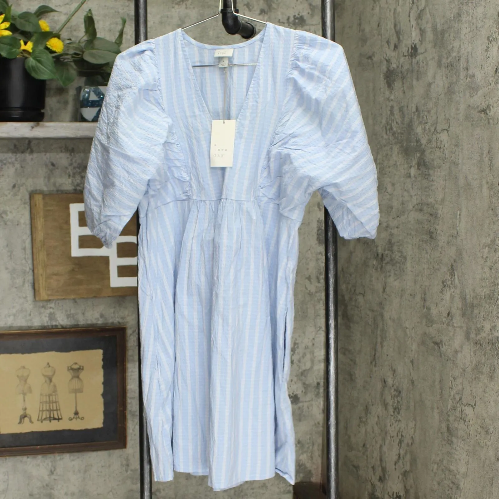 A New Day Women's Puff Short Sleeve Dress