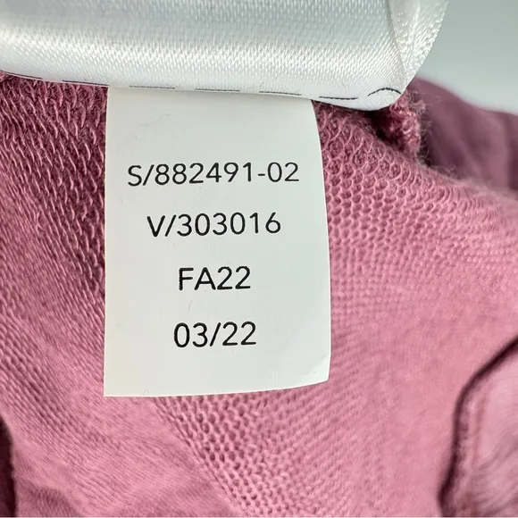 Athleta Studio Barre Sweatshirt Long Sleeve Top Purple Off The Shoulder Small