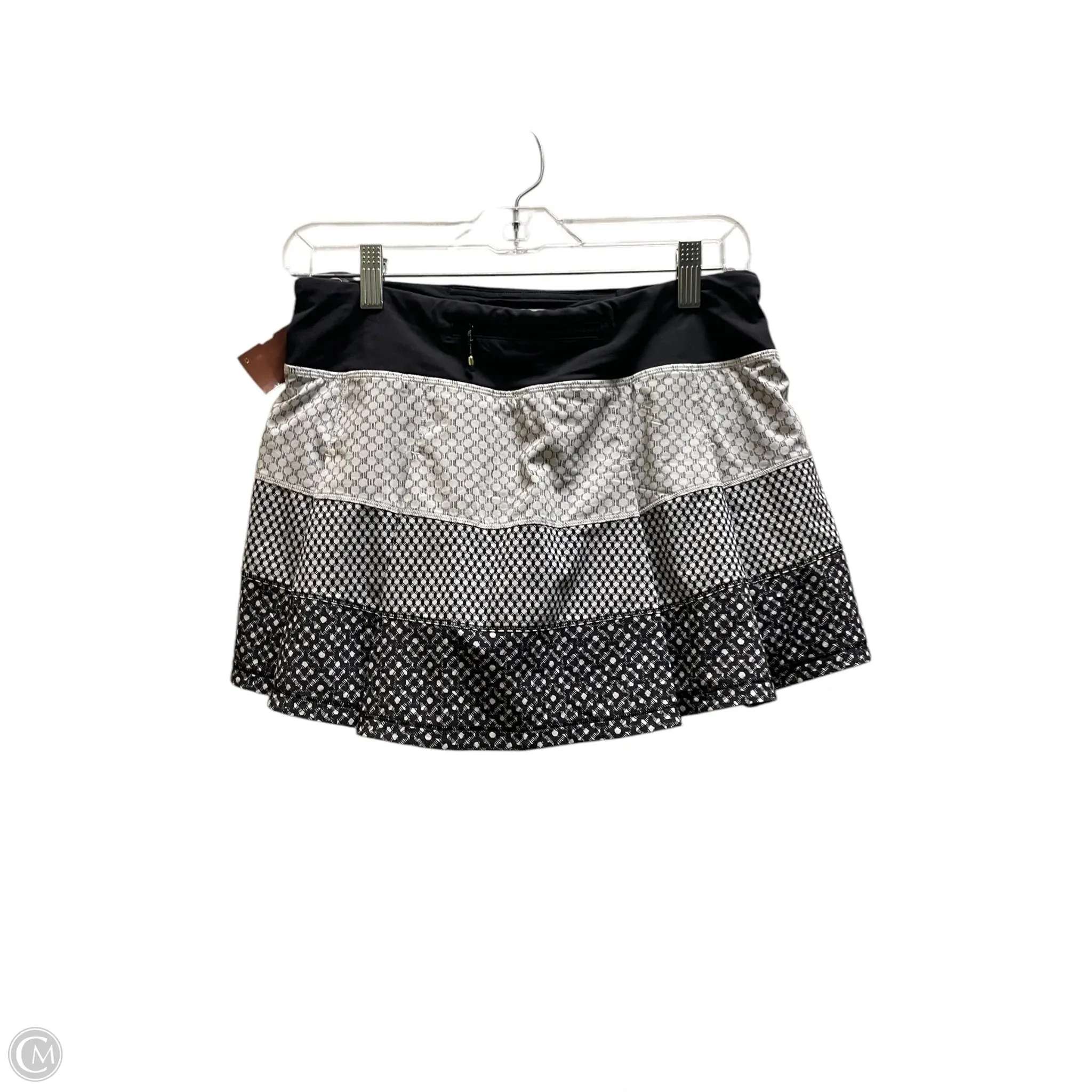 Athletic Skirt By Lululemon In Black & White, Size: 6