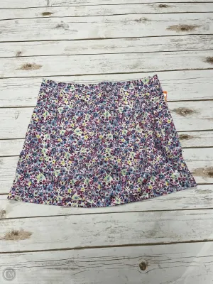 Athletic Skort By Tek Gear In Floral Print, Size: M