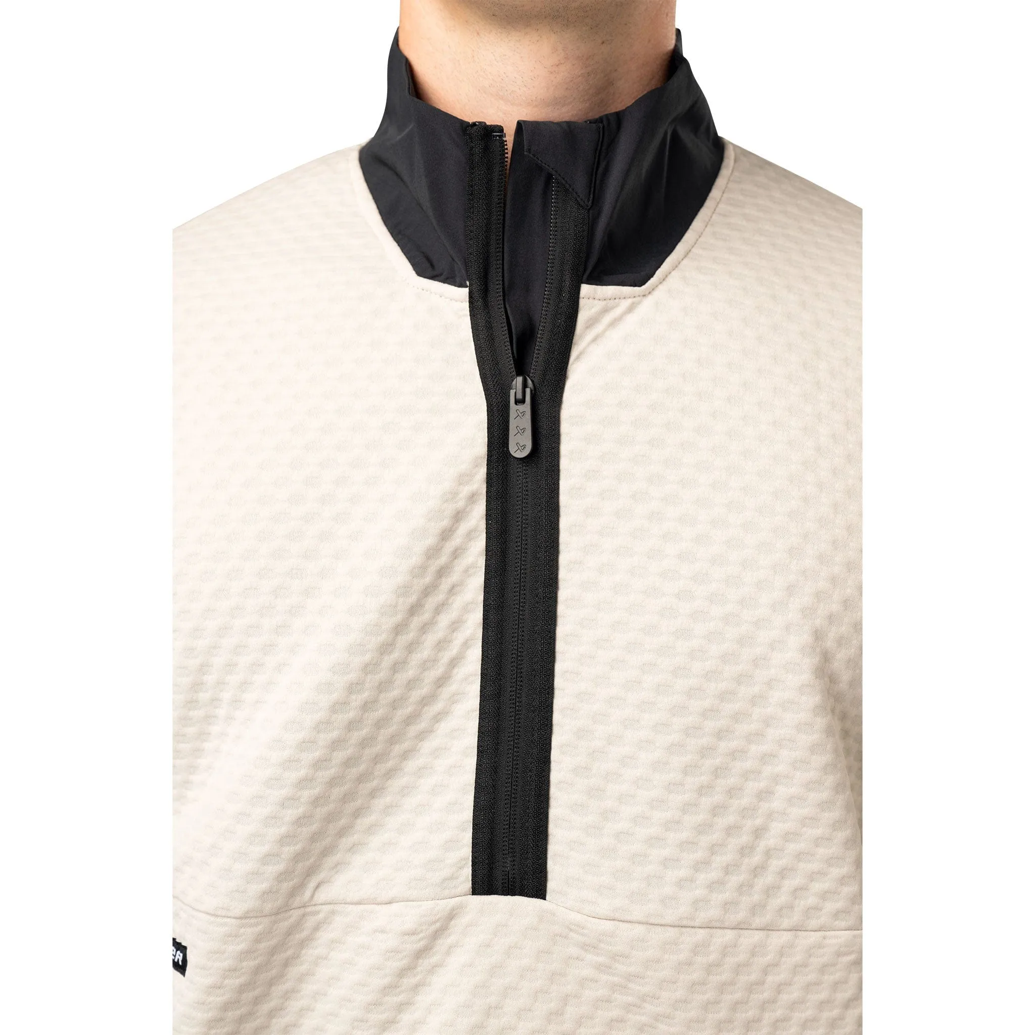Bauer FLC Textured 1/2 Zip Mens Hoody - Beige