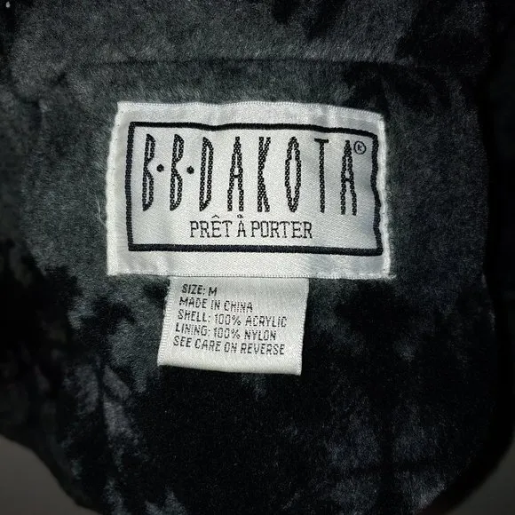 BB Dakota Faux Fur Plush Hooded Jacket Sz M Brown/Grey with black winter…