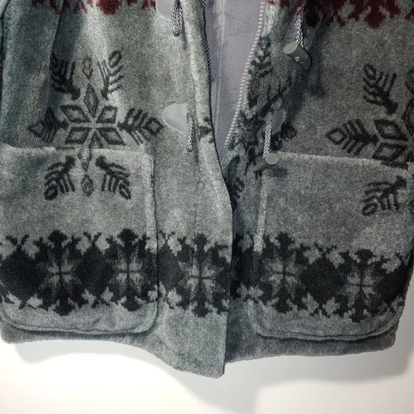 BB Dakota Faux Fur Plush Hooded Jacket Sz M Brown/Grey with black winter…