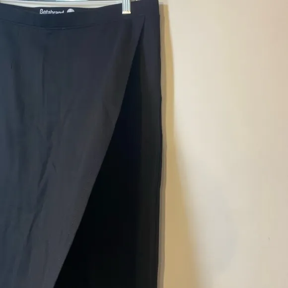 Betabrand long black skirt with leggings and one pocket size large