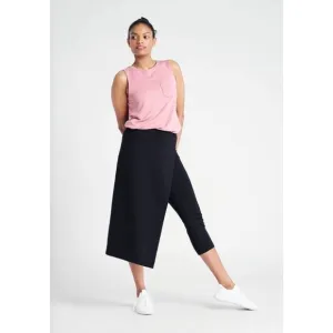 Betabrand long black skirt with leggings and one pocket size large