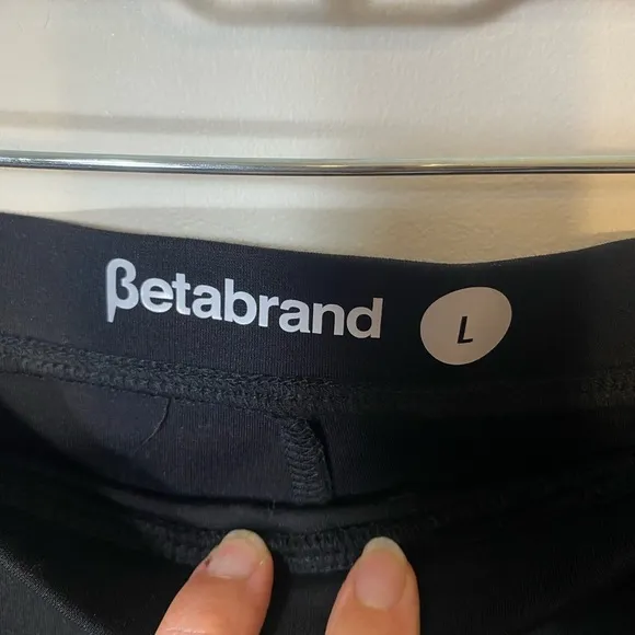 Betabrand long black skirt with leggings and one pocket size large