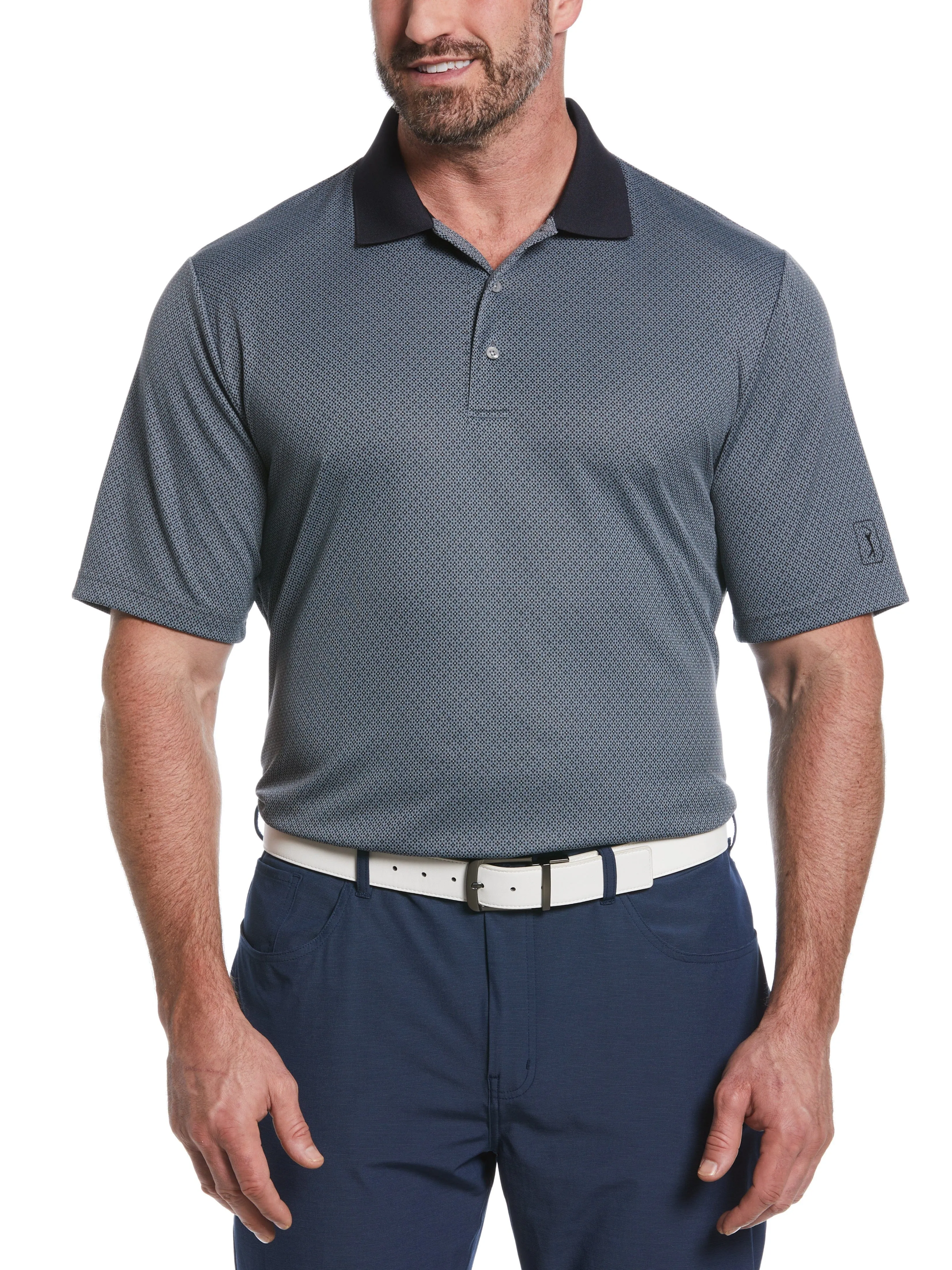 Big & Tall Argyle Jacquard Print Golf Polo