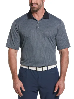 Big & Tall Argyle Jacquard Print Golf Polo