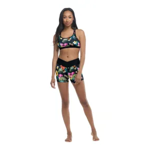 BODY GLOVE TROPICAL ISLAND EQUALIZER SPORTS BRA BLACK