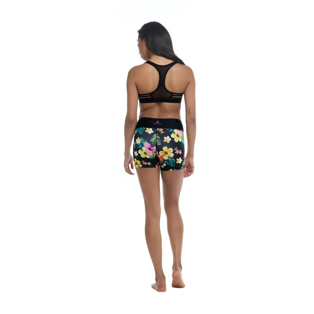 BODY GLOVE TROPICAL ISLAND EQUALIZER SPORTS BRA BLACK