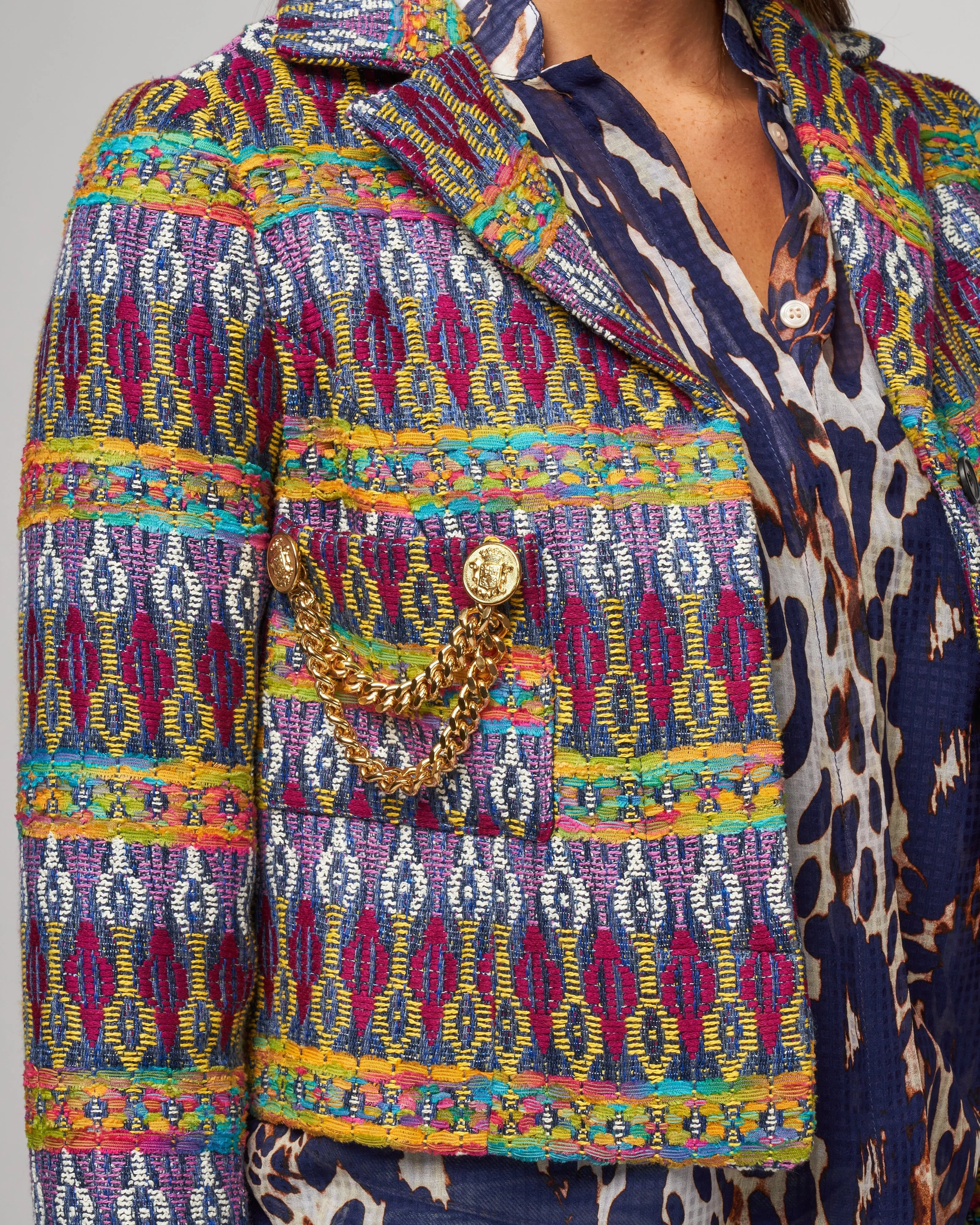 box chain jacket - multi