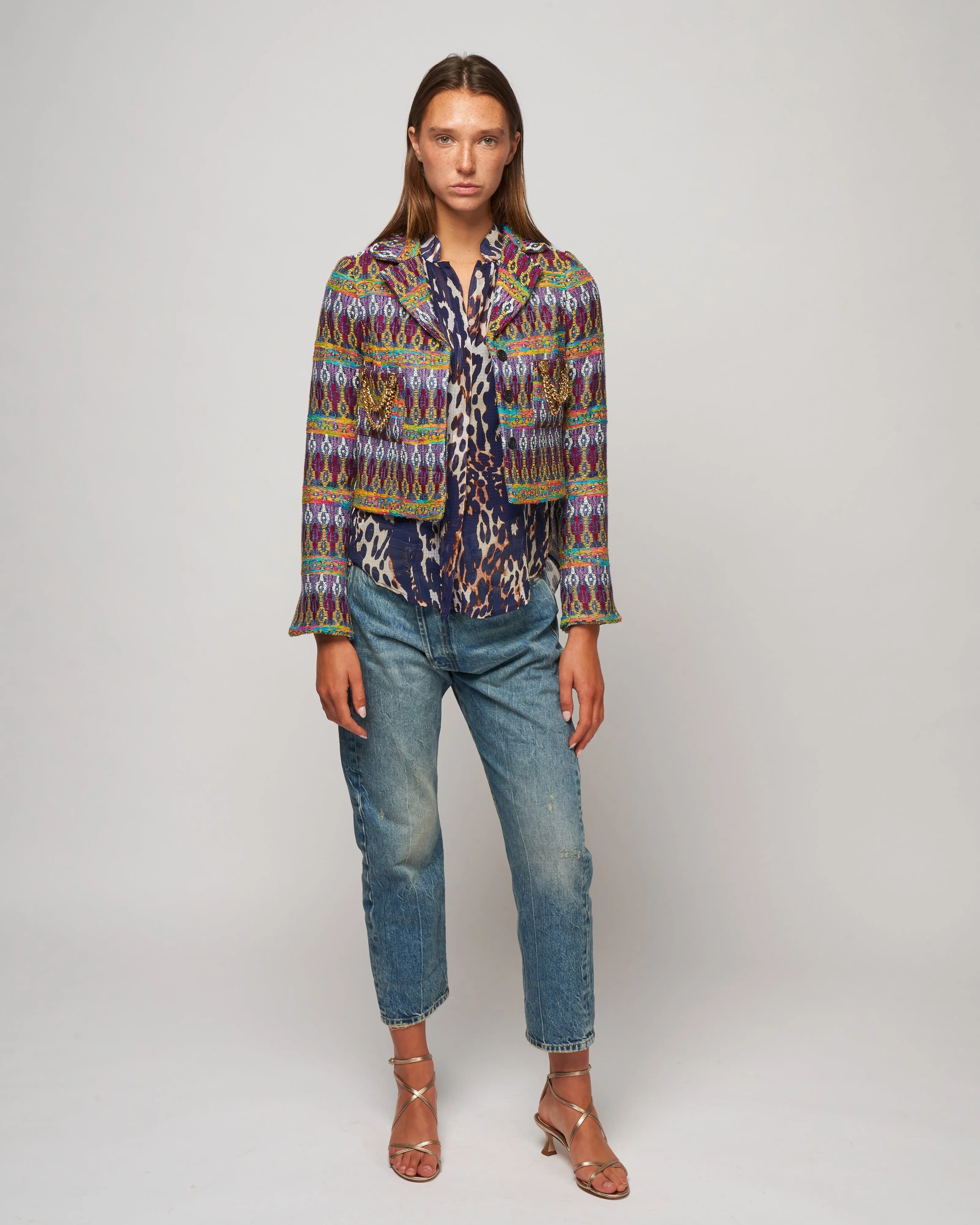 box chain jacket - multi