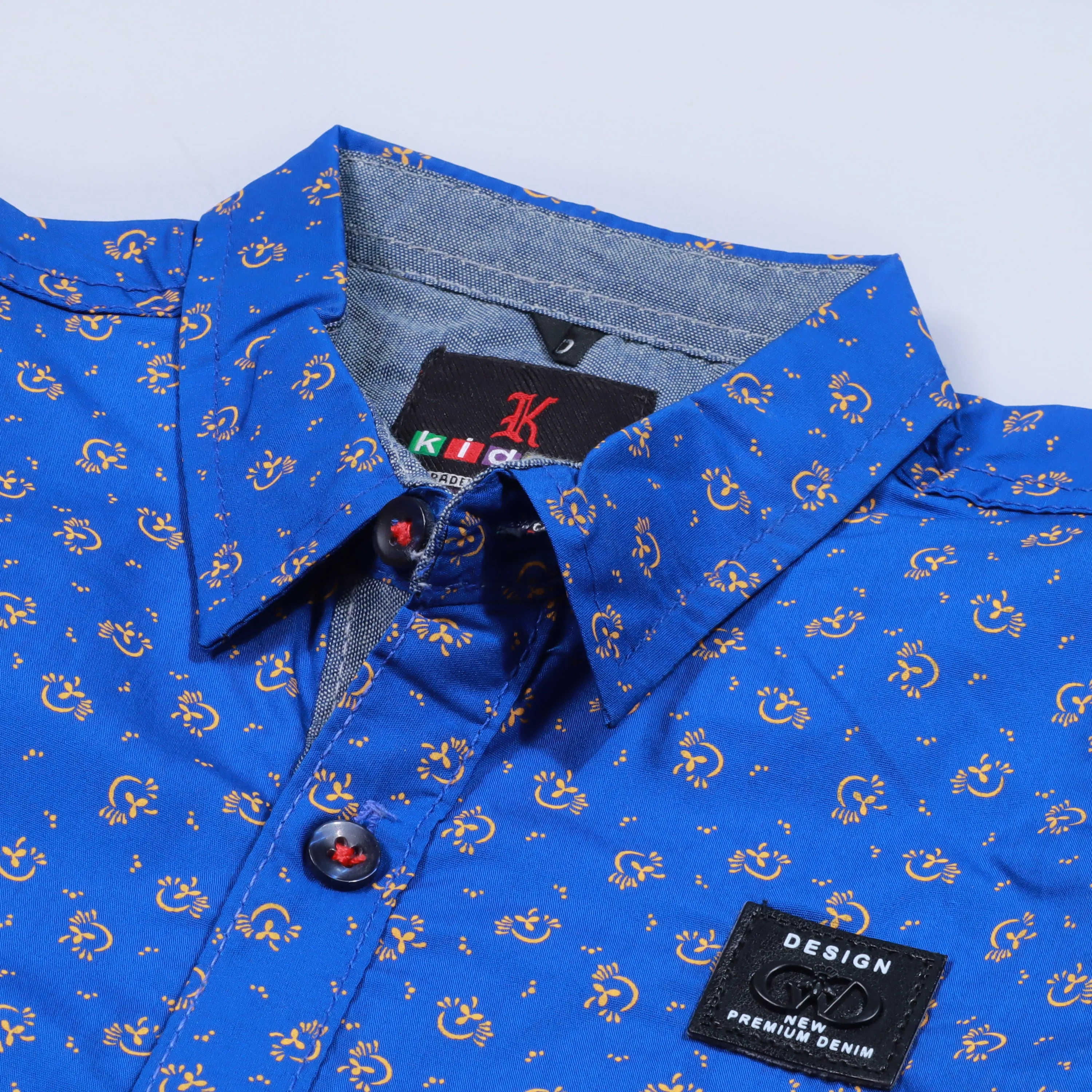Boys Half Sleeves Casual Shirt Color Blue