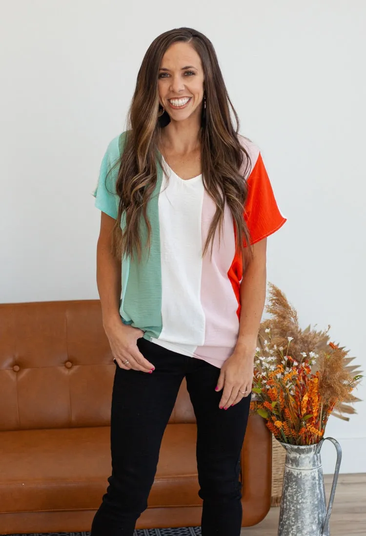 Cadance Color Block Top