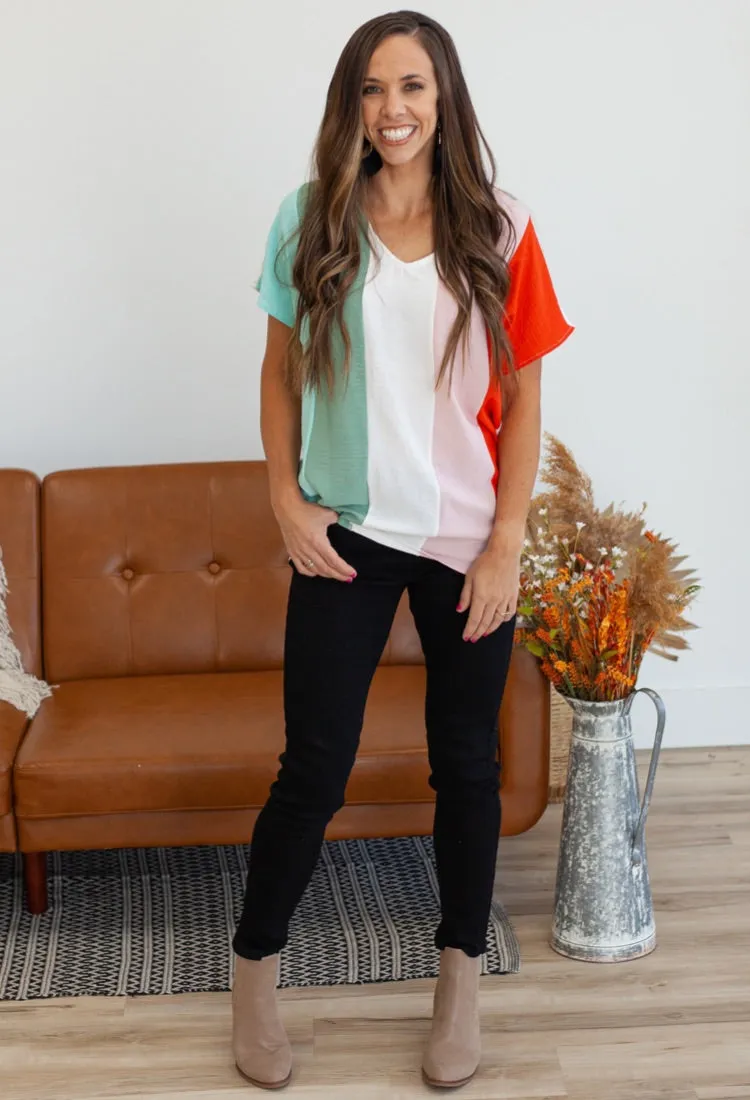Cadance Color Block Top