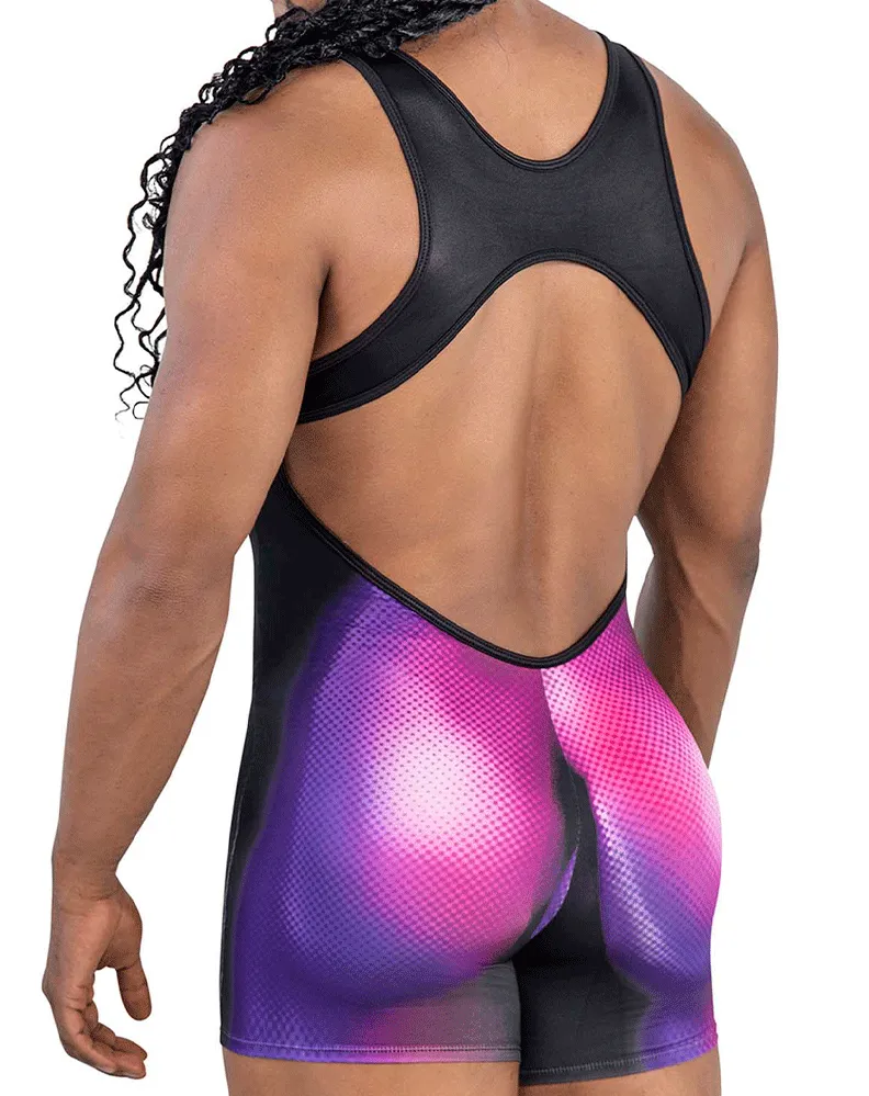 Candyman 99796 Muscle Onesie Bodysuit Magenta