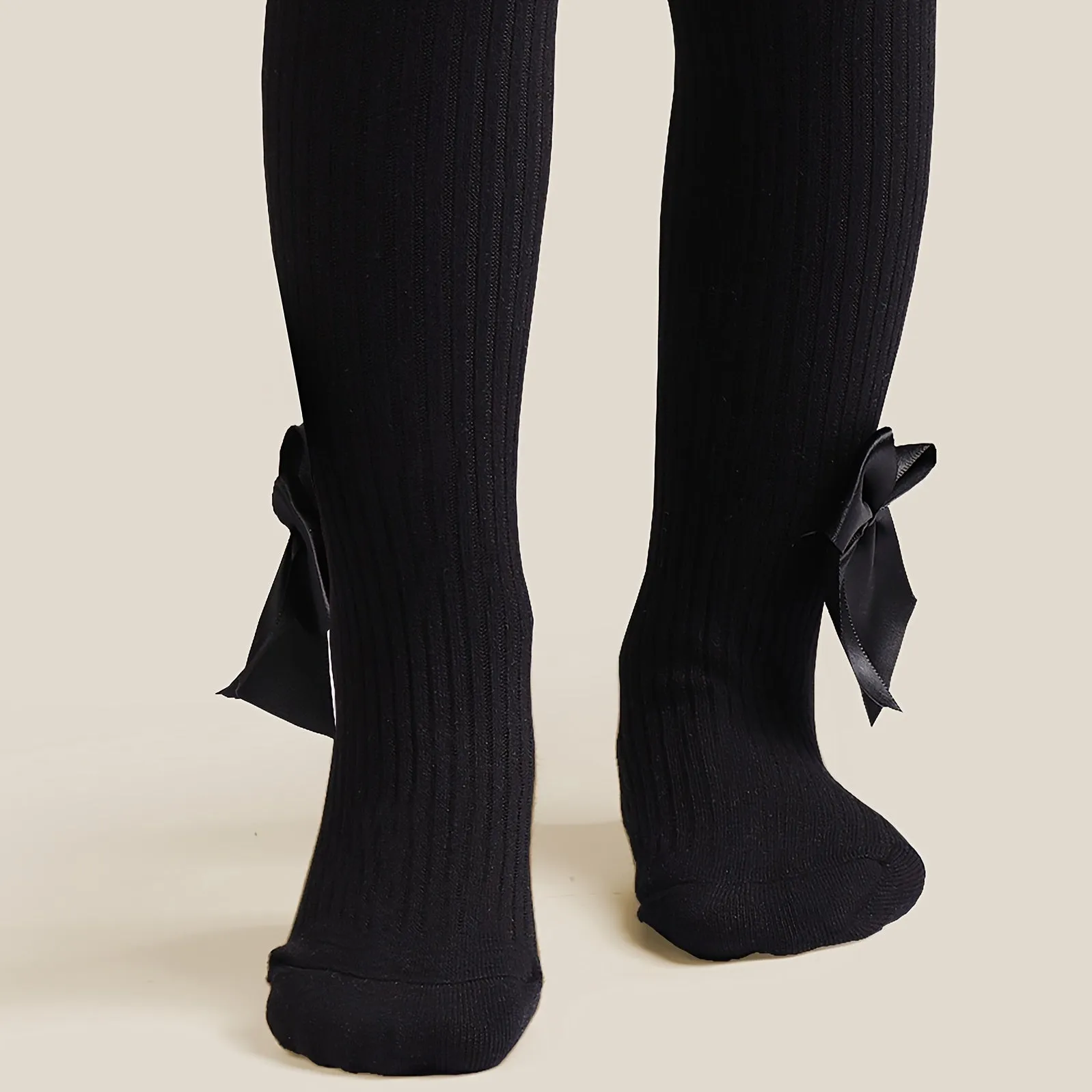 Casual Dressy Knitted Princess Pantyhose Leggings with Bow for Winter Party