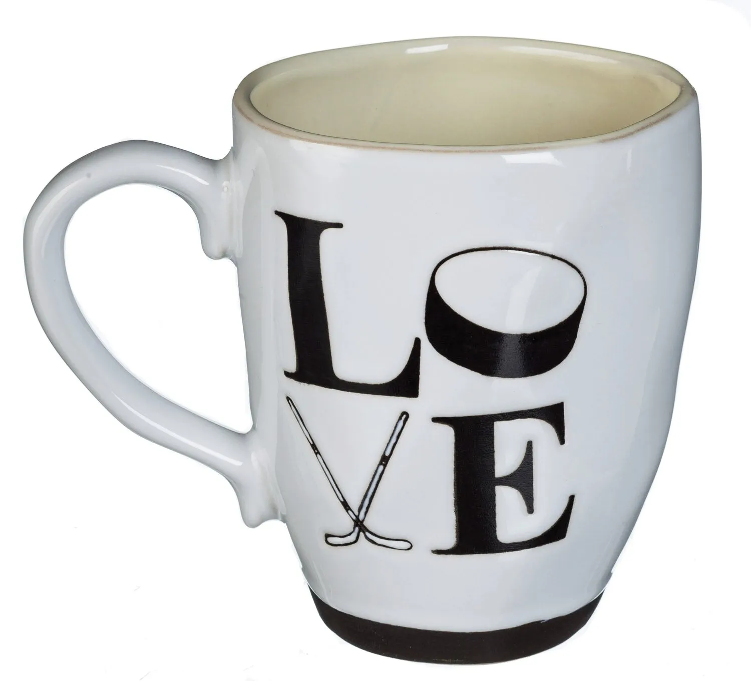 Ceramic Cup, 16 OZ, Love Hockey,3amh044