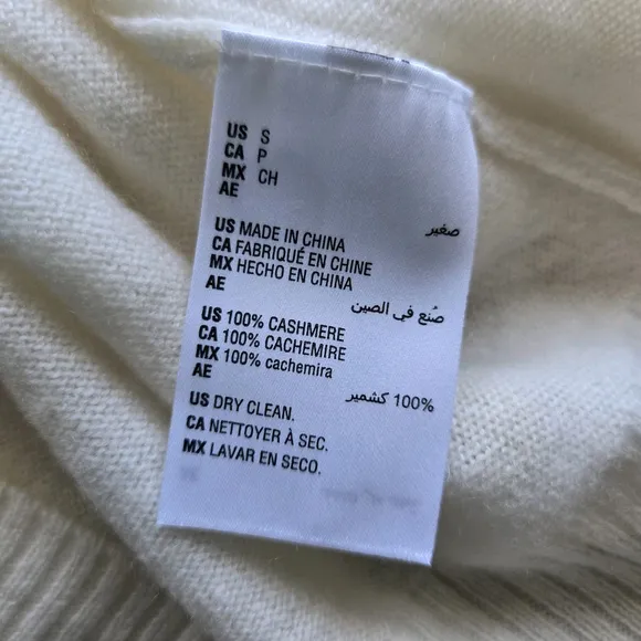 Charter Club 100% Cashmere Ivory Half Zip Knit Sweater NWT Small Quiet Luxury