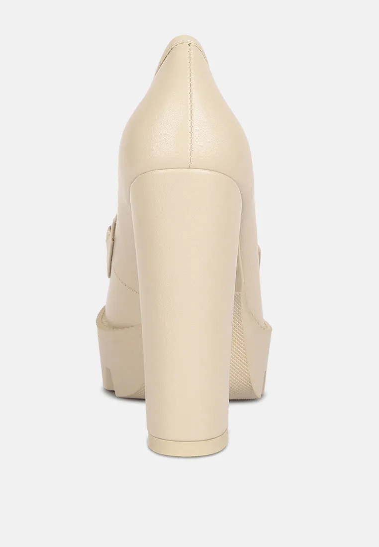 Chunky Chain Link Heeled Loafers By RUW