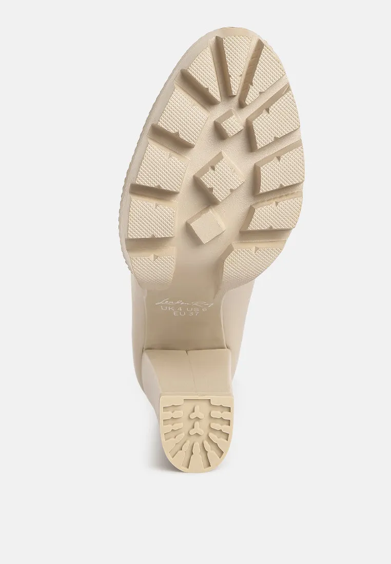 Chunky Chain Link Heeled Loafers By RUW