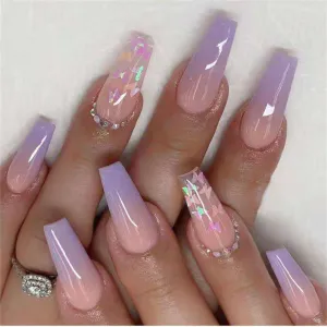 Coffin Bright purple stars