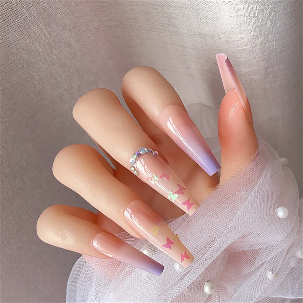 Coffin Bright purple stars