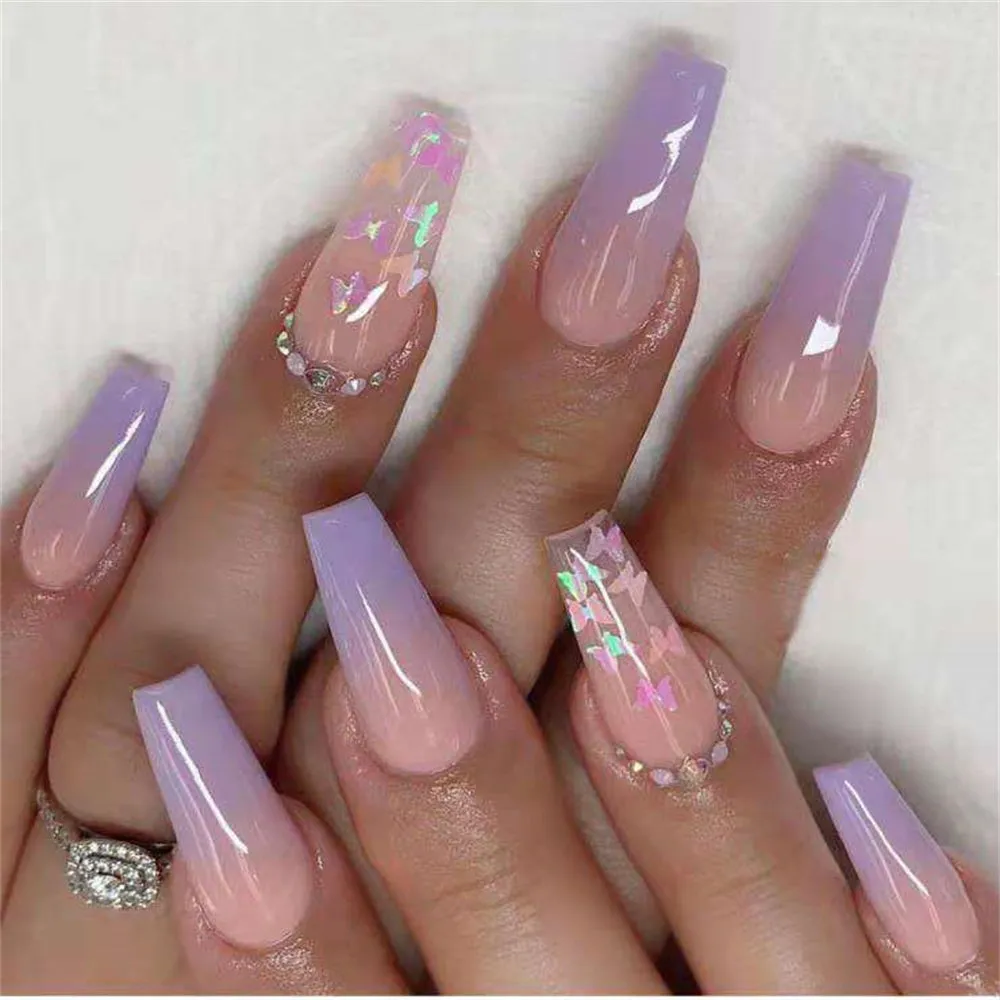 Coffin Bright purple stars