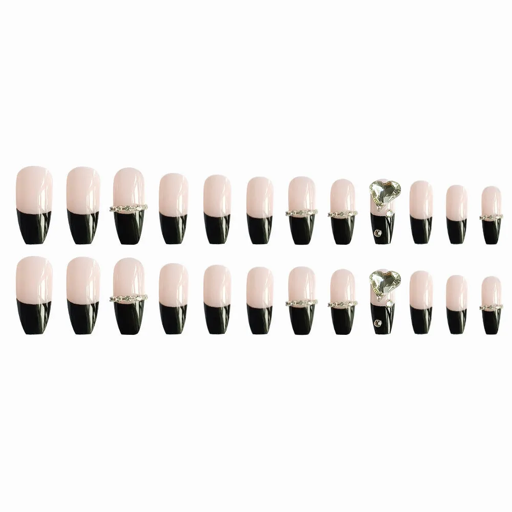 Coffin pink black diamond heart