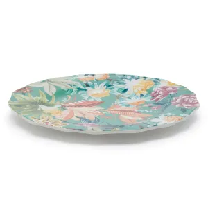 Coincasa MELAMINE DINNER PLATE WITH LEAVES & FLOWERS (27CM, MULTI-COLOURED)