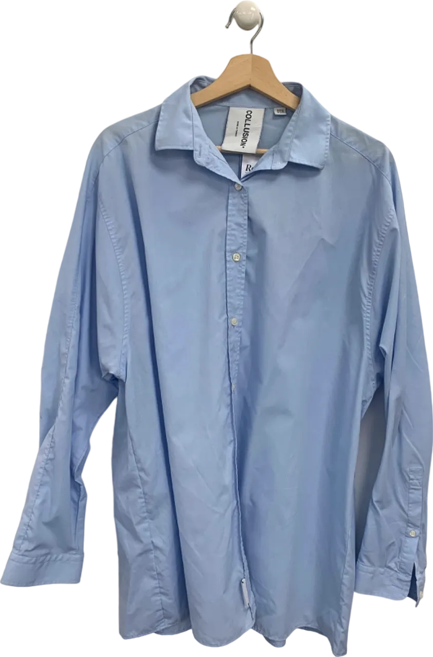 Collusion Blue Button-Up Shirt UK 10
