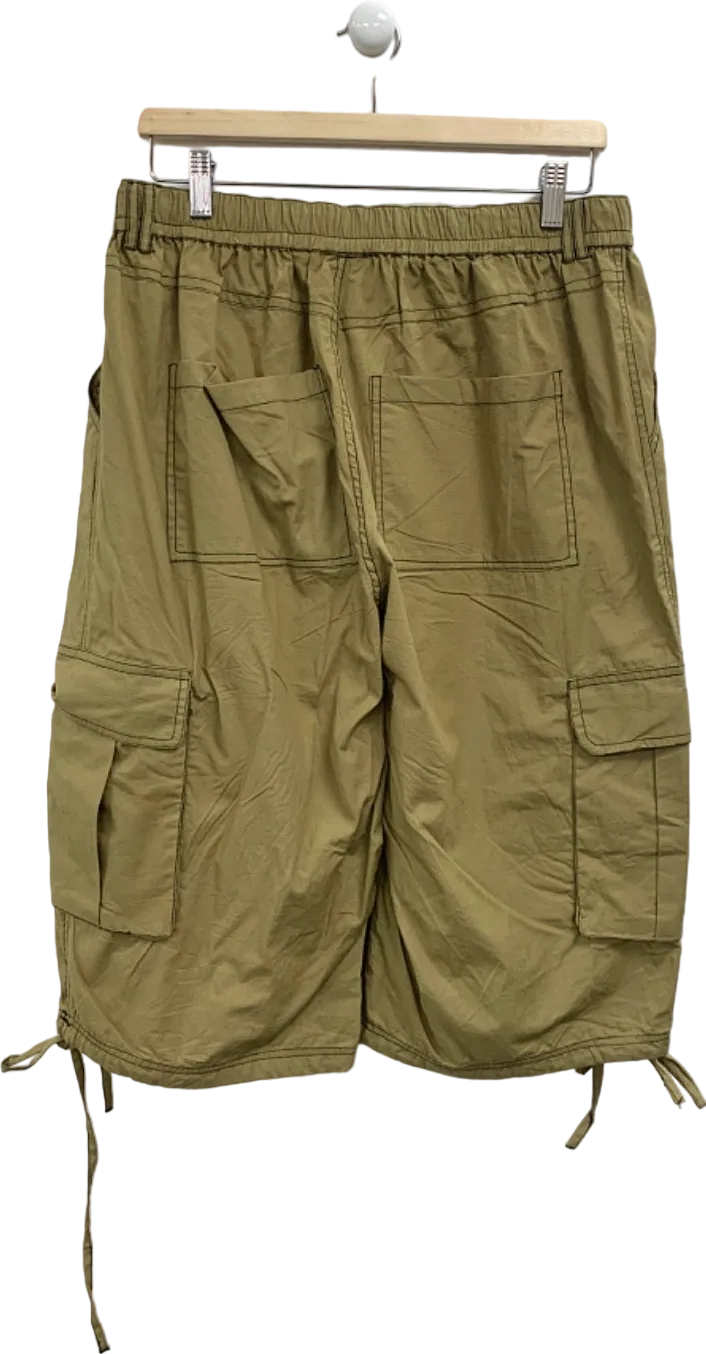 Collusion Green Cargo Shorts UK L