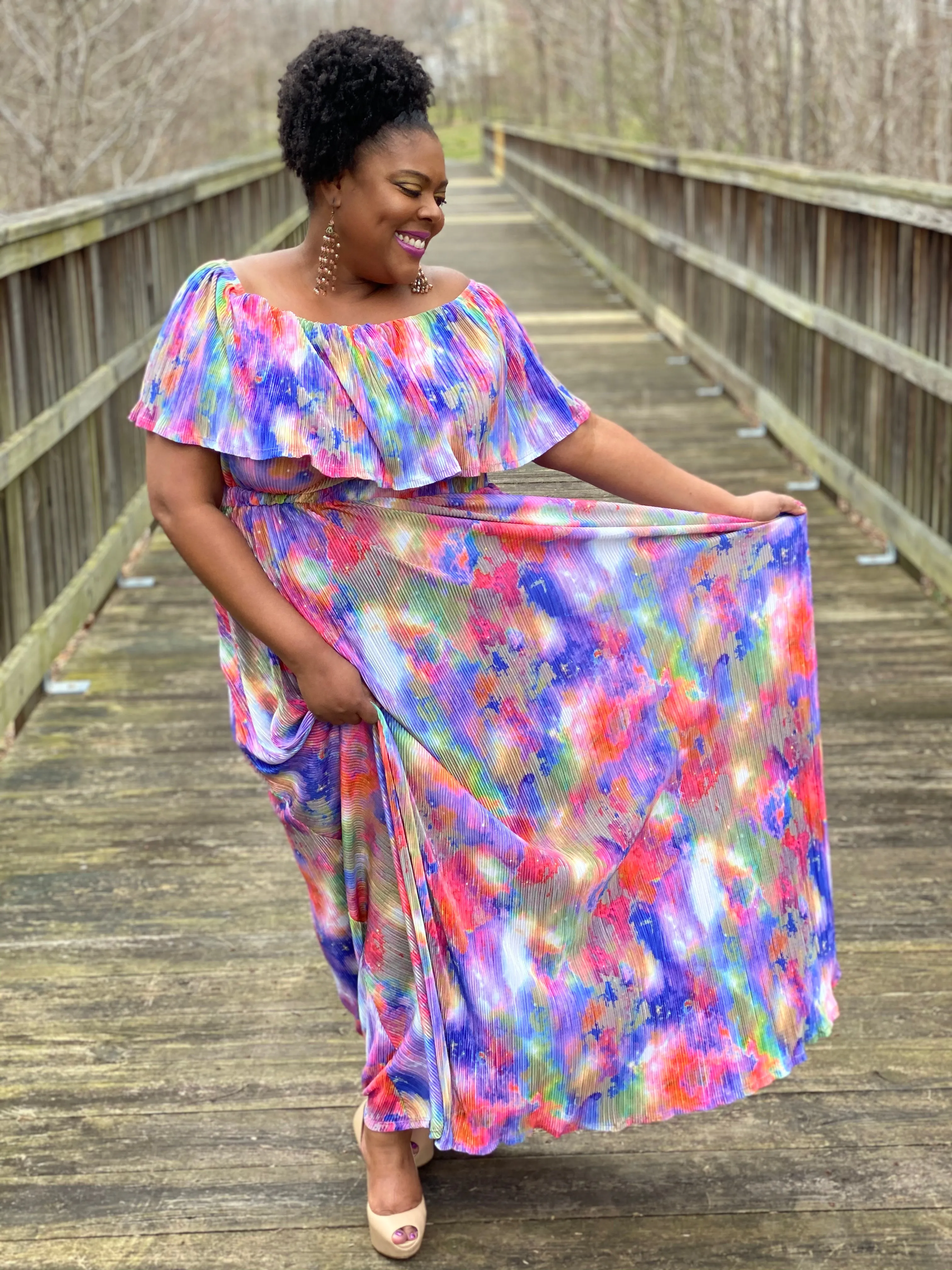 Color Dye Maxi Dress