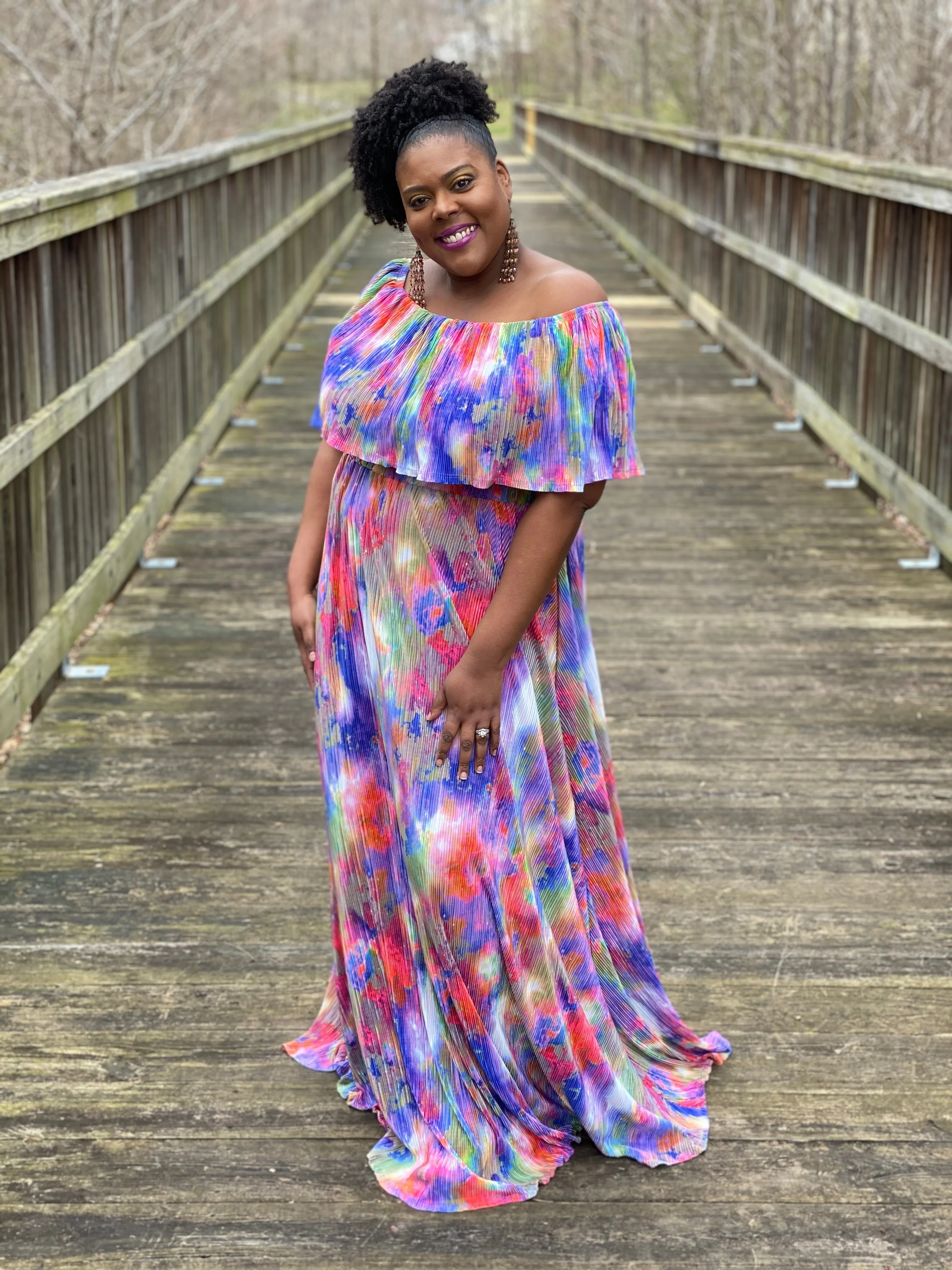 Color Dye Maxi Dress