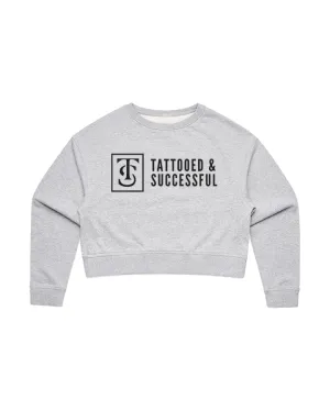 Core Crop Crew Sweatshirt - Athletic Heather