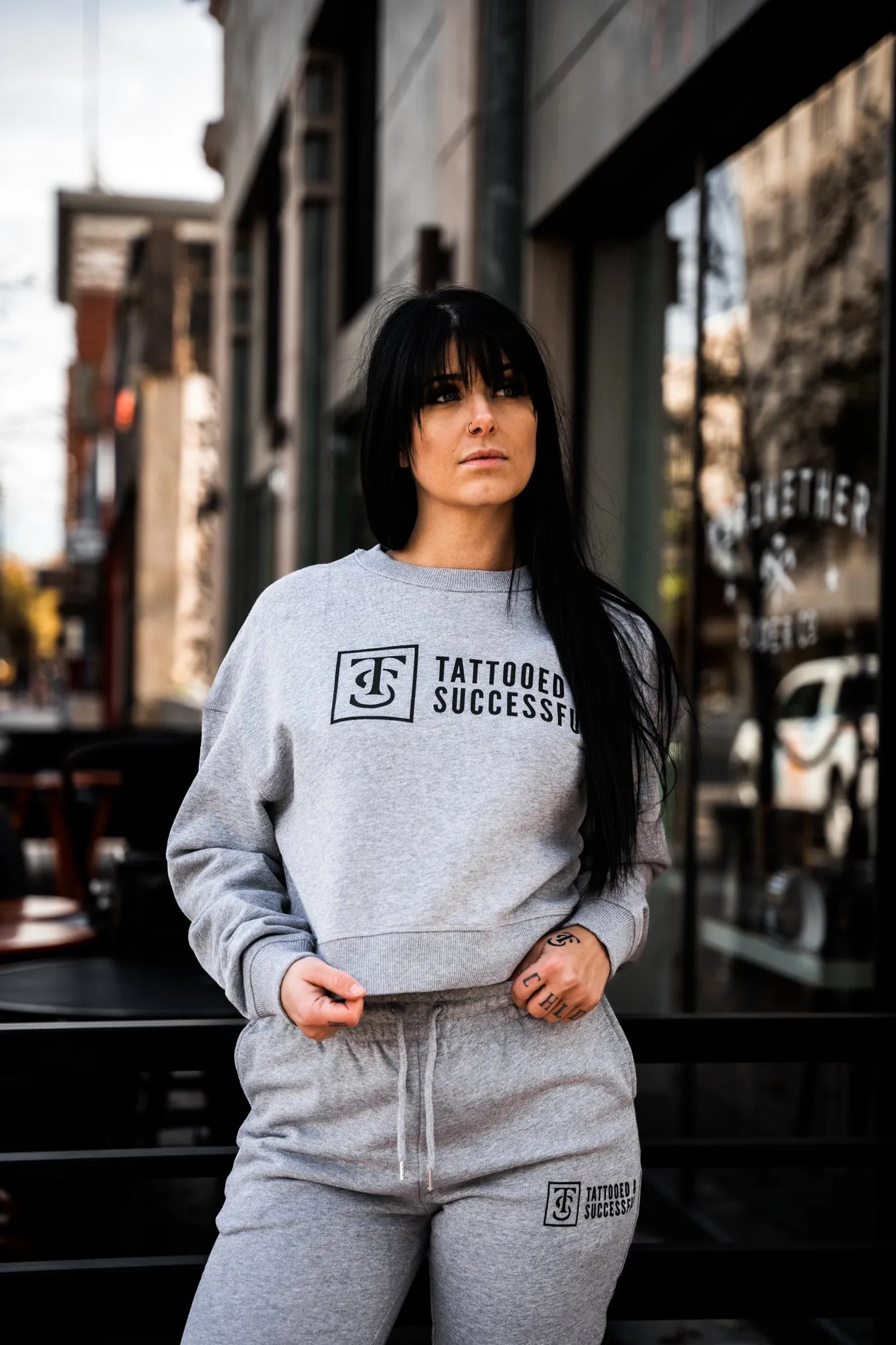 Core Crop Crew Sweatshirt - Athletic Heather