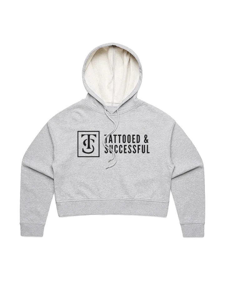 Core Crop Hoodie - Athletic Heather
