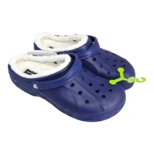Crocs Unisex Ralen Lined Clog Slipper Soft Fuzzy Navy Size Men 11 Comfort