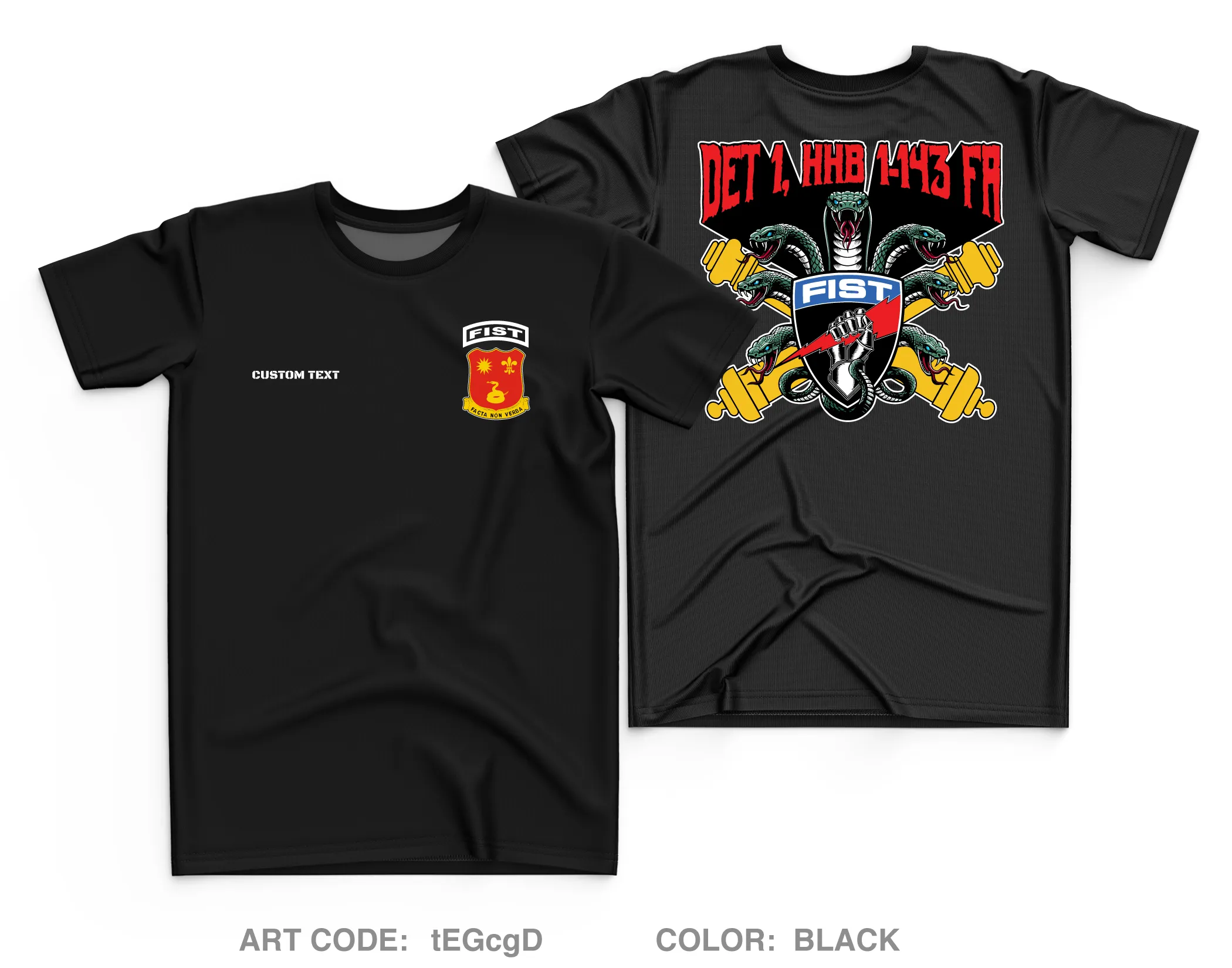 CUSTOM DET 1, HHB 1-143 FA Core Men's SS Performance Tee - tEGcgD