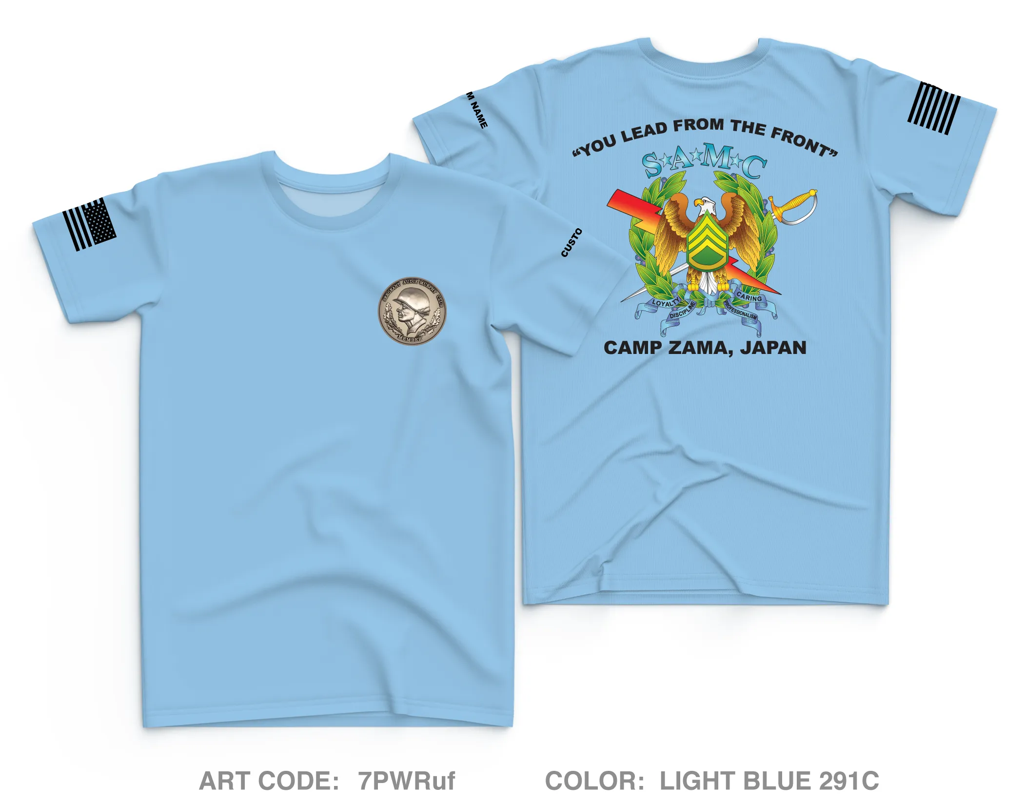 CUSTOM USARJ Sergeant Audie Murphy Club Core Men's SS Performance Tee - 7PWRuf