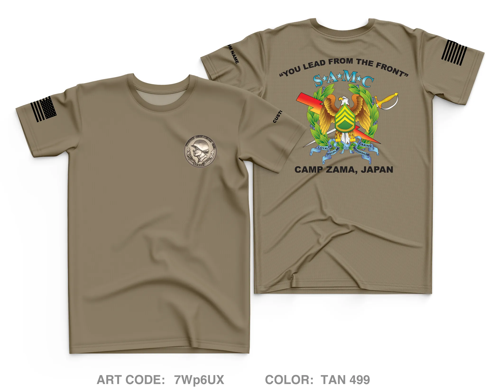 CUSTOM USARJ Sergeant Audie Murphy Club Core Men's SS Performance Tee - 7Wp6UX