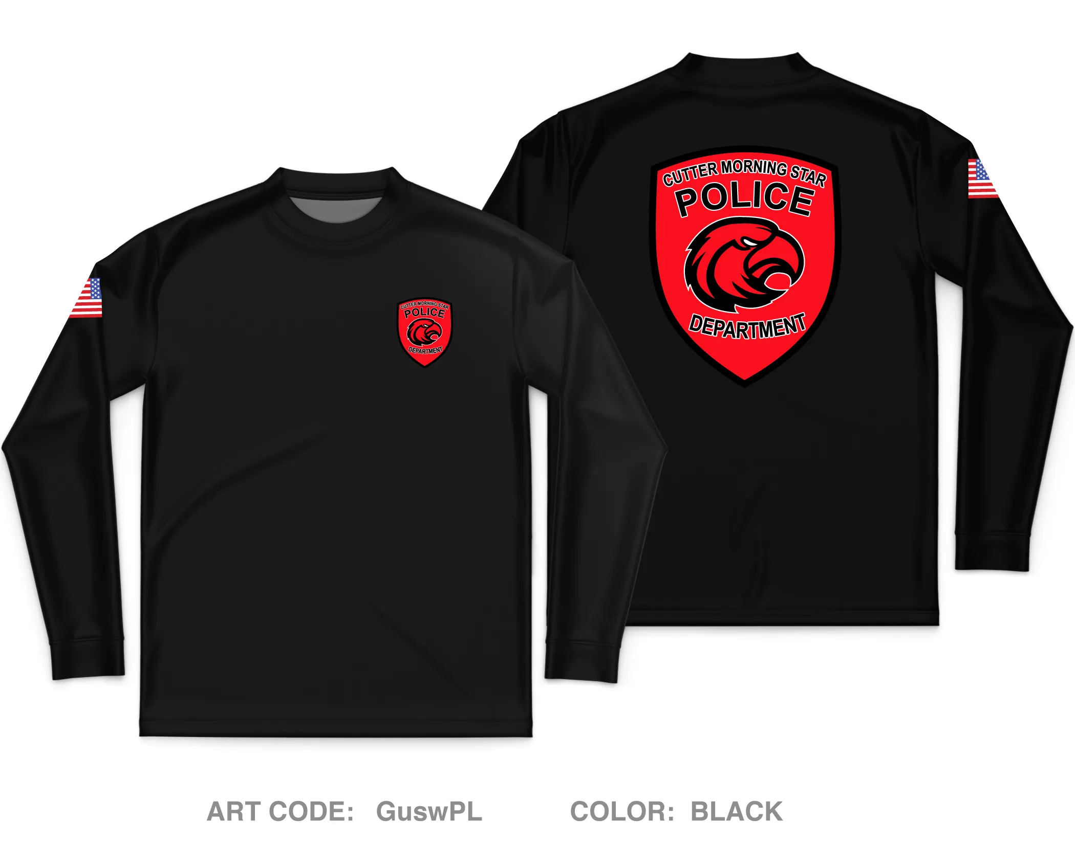 Cutter Morning Star Police Core Men's LS Performance Tee - GuswPL