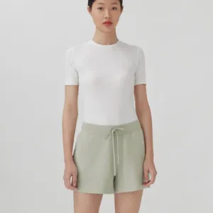 CUYANA French Terry Shorts in Sage - Excellent Pre-Owned Condition, Medium