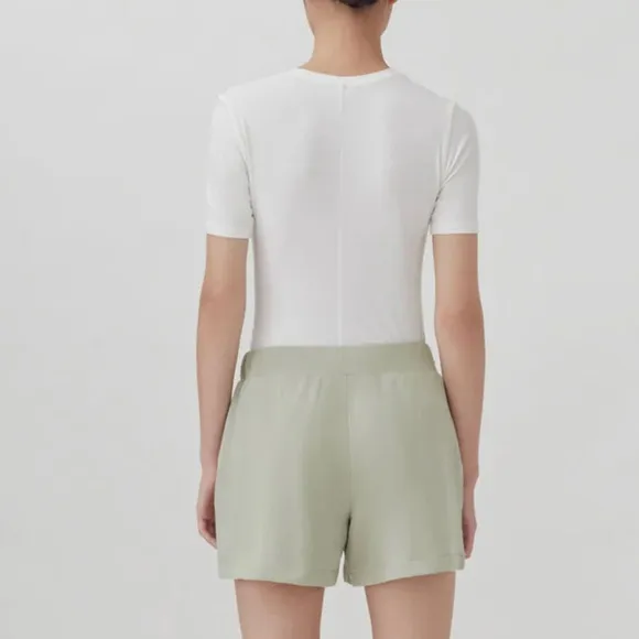 CUYANA French Terry Shorts in Sage - Excellent Pre-Owned Condition, Medium