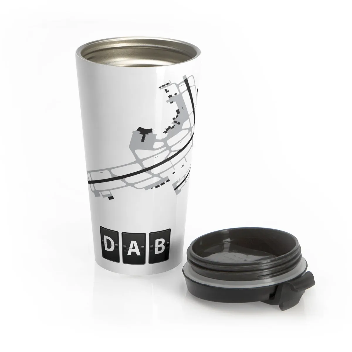DAB Airport Diagram - Stainless Steel Travel Mug