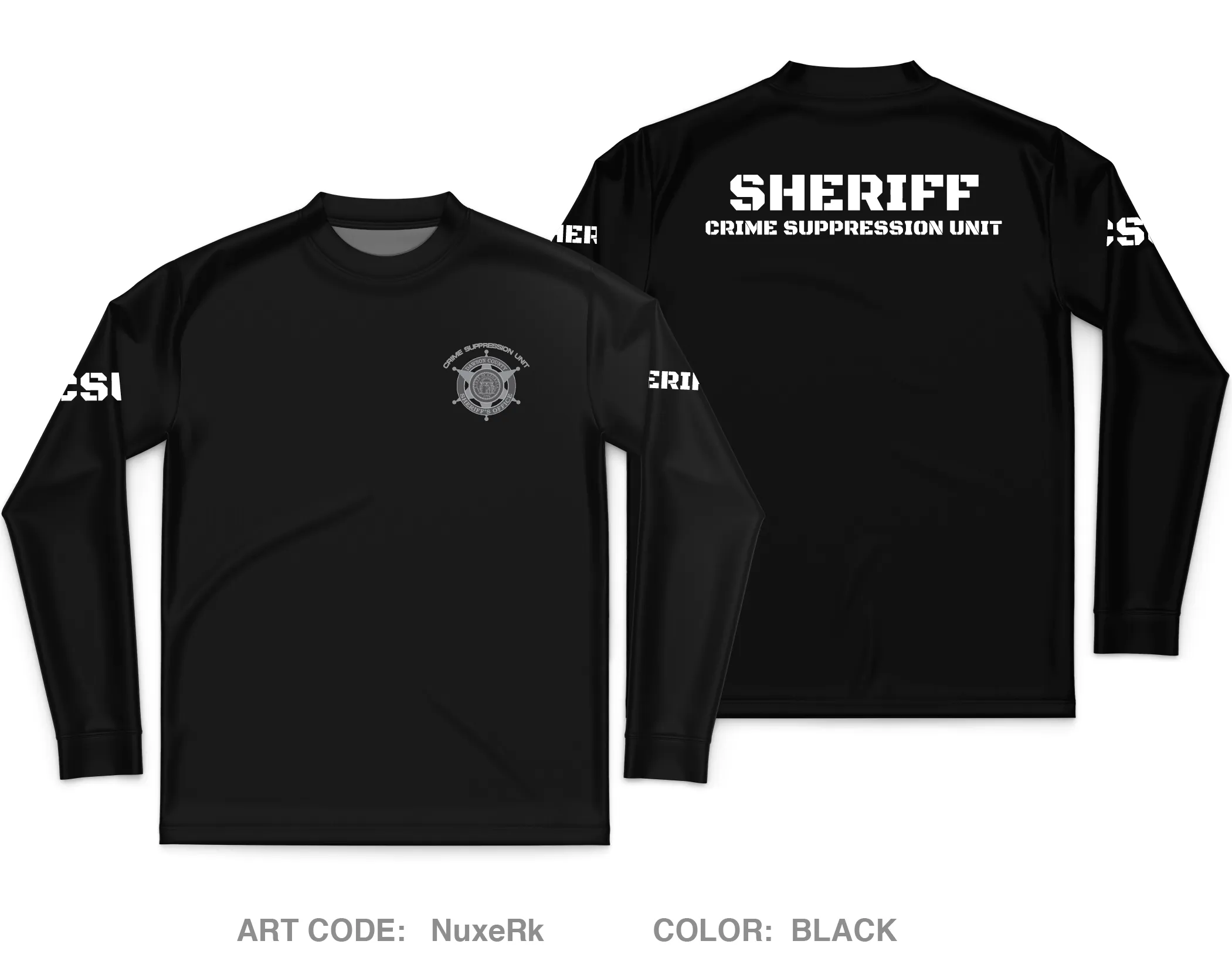 DCSO Crime Suppression Unit Store 1 Core Men's LS Performance Tee - NuxeRk