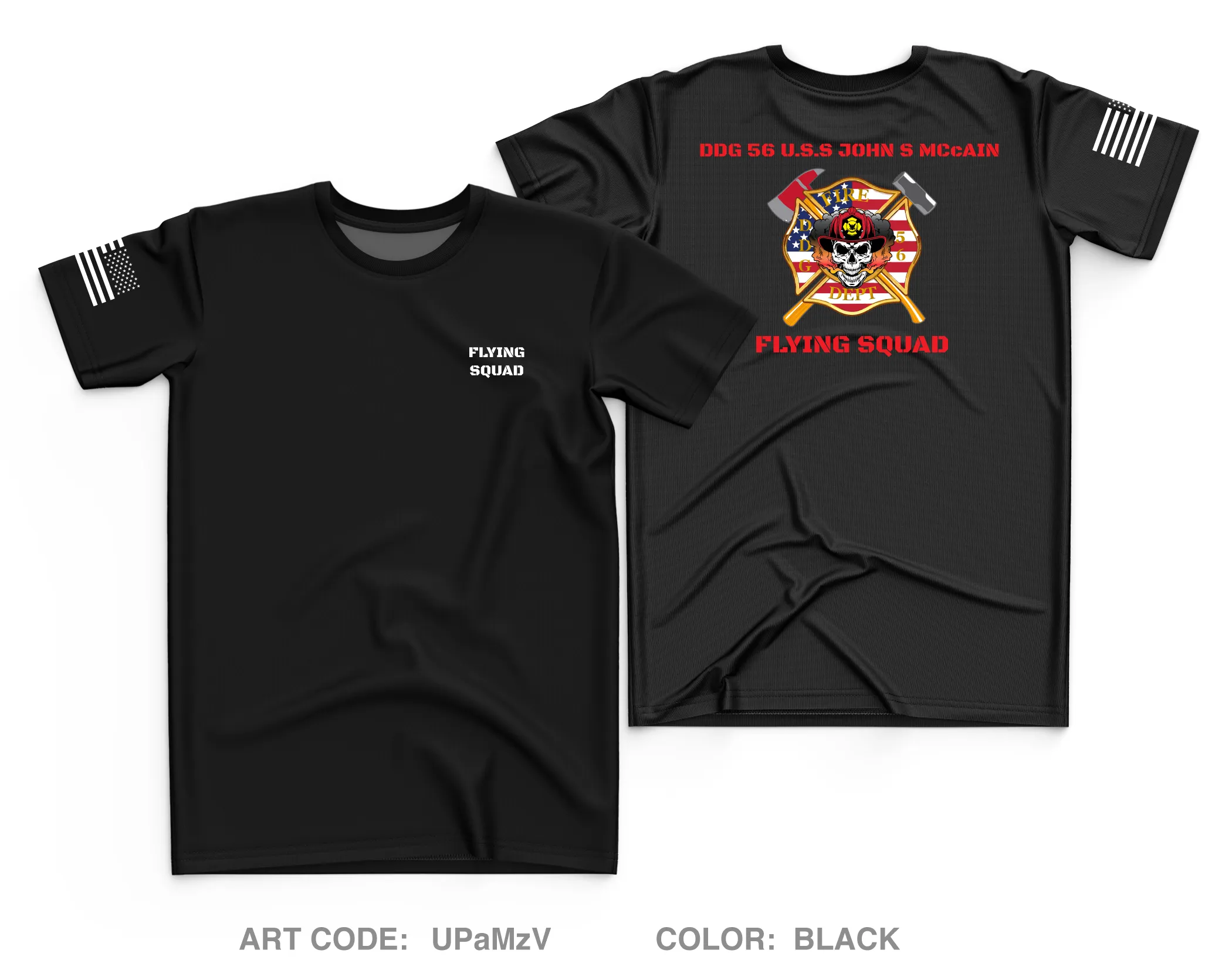 DDG U.S.S John S. Mccain Core Men's SS Performance Tee - UPaMzV