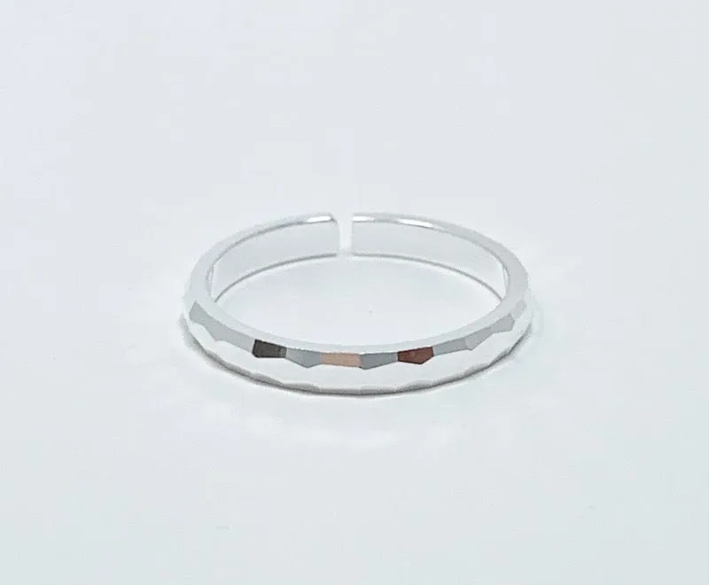 Diamond Cut Toe Ring
